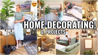 HOME DECORATING & PROJECT IDEAS!! DECORATE WITH ME | DECORATING AND ORGANIZING MOTIVATION