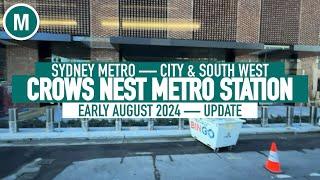 Crows Nest Metro Station — Early August 2024