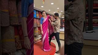 How to drape perfect Pleating and shapeing in banarasi silk saree?#saree #draping#shortsfeed#