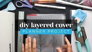 CREATING A DIY PLANNER COVER :: Handdrawn Laminated Cover & Layered Dashboards for Discbound Planner