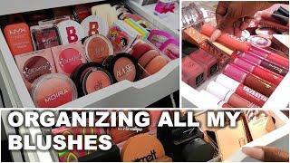 Organize My Blushes Drawers With Me | Beauty Room Cleaning | KOLORFUL KALMELE