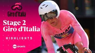TIME TRIAL TO REMEMBER!  | Men's Giro d'Italia Stage 2 Race Highlights | TNT Sports Cycling
