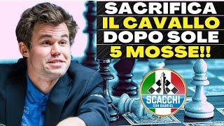 Carlsen Sacrifica Subito un Cavallo, Poi Succede di Tutto!