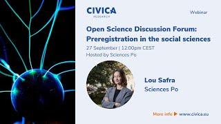 Open Science Discussion Forum: Preregistration