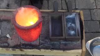 Melting Silver Plated Copper into an Ingot on Monday Meltdown! -Moose Scrapper #322