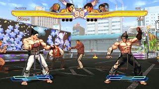 Kazuya & Nina vs Jin & Xiaoyu (Hardest AI) - Street Fighter X Tekken.