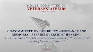 Subcommittee on Disability Assistance and Memorial Affairs Oversight Hearing