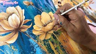 Vibrant Flowers Painted in Acrylic: Easy Step-by-Step Technique