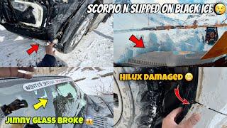 Mutliple vehicles crashed due to black ice | Winter spiti | Day - 3