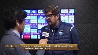 Lucchese - Pescara 1-3 Baldini: "Primo tempo stellare, merito di tutti"