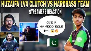 HUZAIFA Shocked Everyone With 1v4 Clutch Against HBT  | Streamers Reaction | kvn gaming