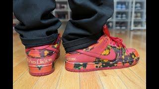 WATCH ME CUSTOMIZE: Nike SB Dunk Low Pro Wizard of OZ... Review, Cutting Away Top Layer & On Feet!