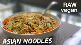 Raw Vegan Asian Noodles with Yummy Sauce