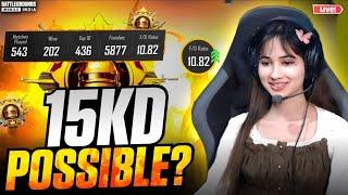 CONQUEROR TOP 100 LIVE15 KD + CHICKEN ONLYBGMI LIVE |#bgmilive #girlgamer #pubgmobile