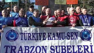 Trabzon’da Türkiye Kamu-Sen, 2025 Yılı Zam Artışını Protesto Etti!