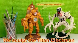 Sculpting a new Clockman Titan from Skibidi Toilet multiverse 03