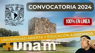 UNAM Convocatoria 2024 Modalidad En Linea