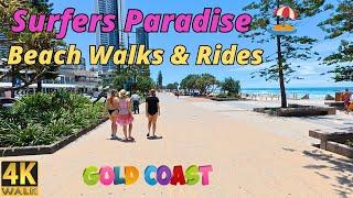 Summer ️ Surfers Paradise Gold Coast  Beach Walks & Rides 4K