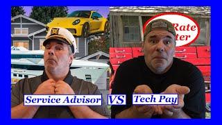 Auto Repair Shop Pay Service Advisor vs Automotive Technician Pay