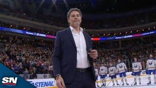 Jaromir Jagr Drops Ceremonial Puck To Kick Off NHL Global Series