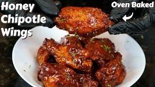 How To Make CRISPY Chicken Wings in the Oven | Honey Chipotle Wings #MrMakeItHappen