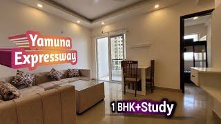 property near jewar airport/yamuna expressway/1 bhk flat with study room/oasis grandstand/home tour