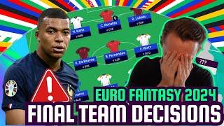 Euro 2024 Fantasy | MBAPPE RULED OUT FOR MD1?! I EURO 2024 FANTASY TIPS