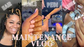 Maintenance Vlog | Hair, Lashes, Pedicure, Press on Nails | It's Tia's World