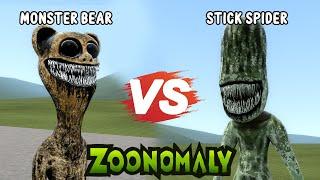 Monster Bear vs Stick Spider (ZOONOMALY MONSTERS BATTLE)