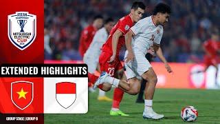  Vietnam vs Indonesia  (ASEAN Mitsubishi Electric Cup 2024: Group Stage Extended Highlights)