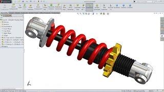 Solidworks tutorial | sketch Shock absorber in Solidworks