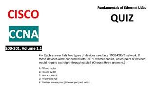 Cisco CCNA Quiz Fundamentals of Ethernet LANs