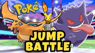 Poke' Jump Battle: Charizard vs. Gengar - Fun Kids Exercise Brain Break | Tile Jump Hop Rush