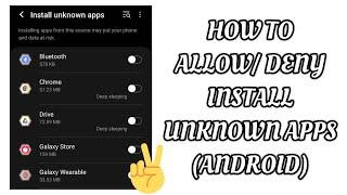 How To Allow/Deny Install Unknown Apps(Android) Problem|| TECH SOLUTIONS BAR