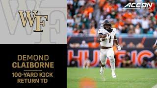 Wake Forest's Demond Claiborne Rocks And Rolls 100 Yards On KOR TD