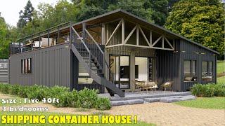 Shipping Container Homes | Modern Sustainable Container House With Three Bedrooms