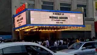 Michael Jackson memorial outside the Apollo theatre 26th June 2009