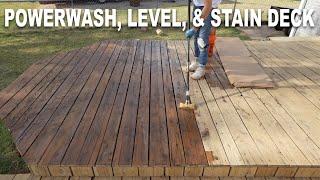 How To Clean, Level, and Stain a "Bouncy" Deck