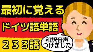 【ドイツ語の単語】ドイツ語初心者が最初に覚える超重要単語！ドイツ語ネイティブの音声で聞き流し！（ドイツ語＆日本語音声バージョン）