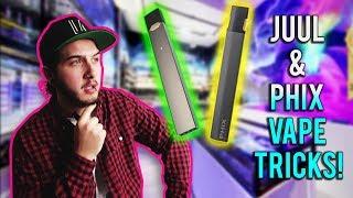 PHIX & JUUL VAPE TRICKS FOR BEGINNERS! (HOW TO)