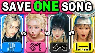 SAVE ONE SONG [ JYP VS SM VS YG VS HYBE ] | KPOP QUIZ 