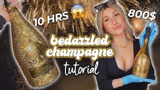 DIY RHINESTONE/BLING CHAMPAGNE BOTTLE Tutorial ( Everything you need to know! )