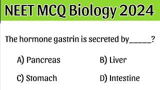 Biology MCQ For Neet |PART: 05| NEET MCQ Biology | Neet 2024 | | Neet MCQ