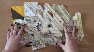 Fold 4 Pockets from ONE Sheet of Paper - DIY Ephemera for Junk Journals PART 12