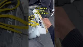 Ice skates versus inline skates #hockey #skate #skating #iceskating #rollerskating #rollerblade