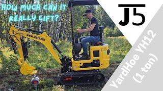 How much can a 1 ton excavator really lift?