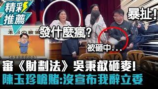 審《財劃法》吳秉叡一言不合就砸麥！陳玉珍嗆賭1事：沒宣布我辭立委【CNEWS】