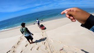 "MEU DEUS DO CÉU" USEI 100 ANZÓIS NESSA PESCA DE PRAIA, NÃO DAVA PARA PUXAR, TINHA MUITO PEIXE!!!