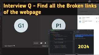 How to find all the broken links of webpage using selenium and java | real interview question