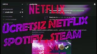 ÜCRETSİZ NETFLİX , SPOTİFY , STEAM KEY ALMAK!  | BÜYÜK ÇEKİLİŞ